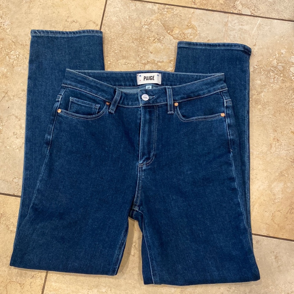 Paige Cindy Blue Straight  Leg  Jeans size 28x28